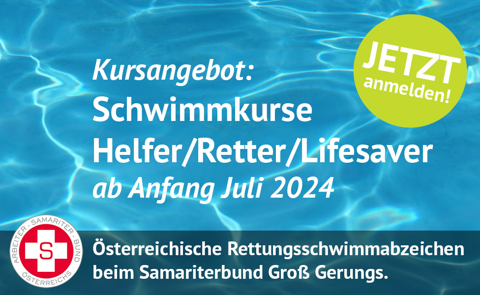 Ankündigung: Schwimmkurse: Helfer/Retter/Lifesaver ab Anfang Juli 2024